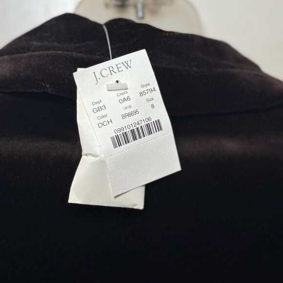 J. Crew 'Bella' Brown Velvet Blazer Women’s Fitted Button Style 85794 Size 8 NWT - Picture 6 of 9